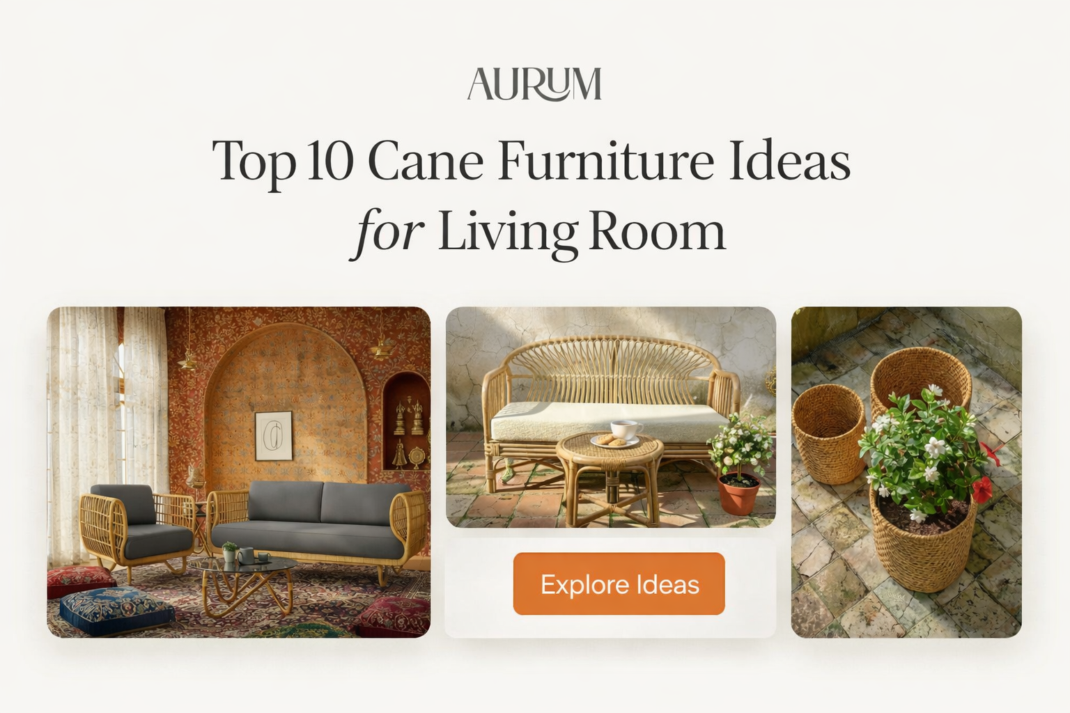Top 10 Cane Furniture Ideas for Living Room