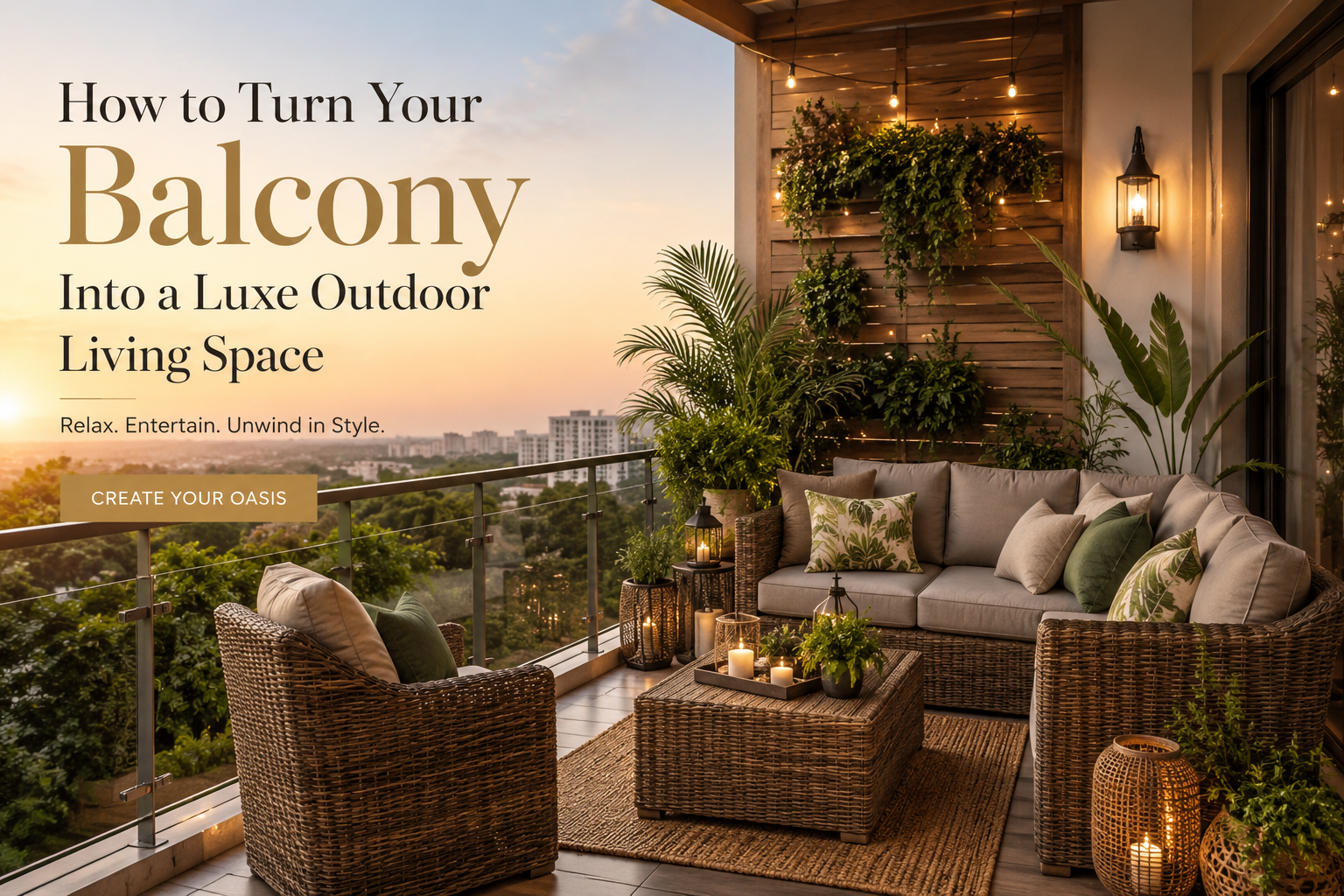 How to Turn Your Balcony Into a Luxe Outdoor Living Space