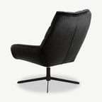 Elira Luxe Black Velvet Accent Chair