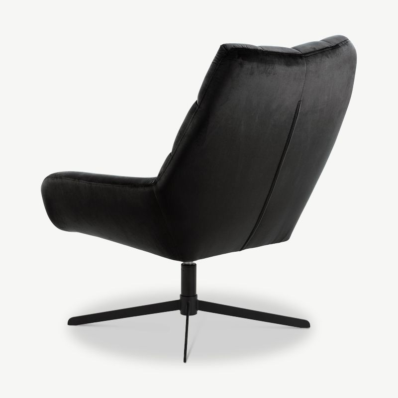 Elira Luxe Black Velvet Accent Chair