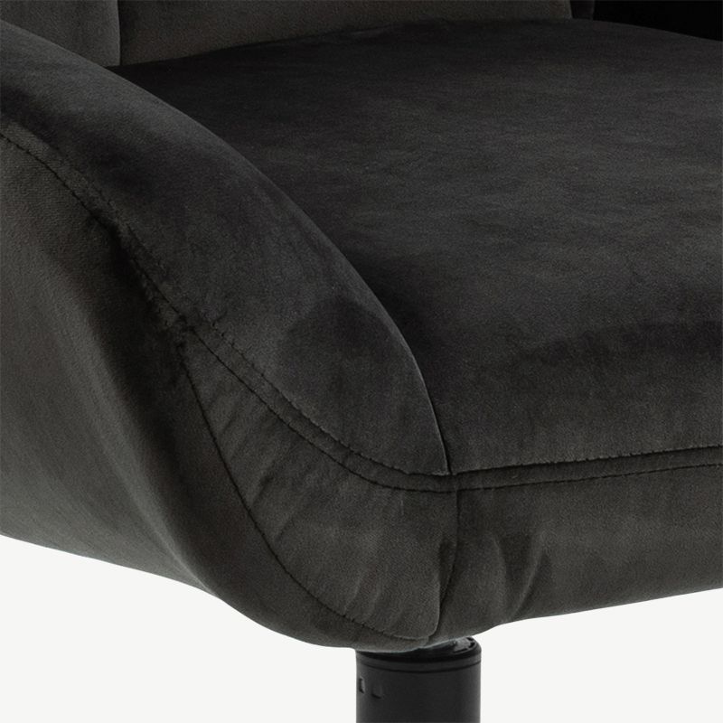 Elira Luxe Black Velvet Accent Chair