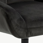 Elira Luxe Black Velvet Accent Chair