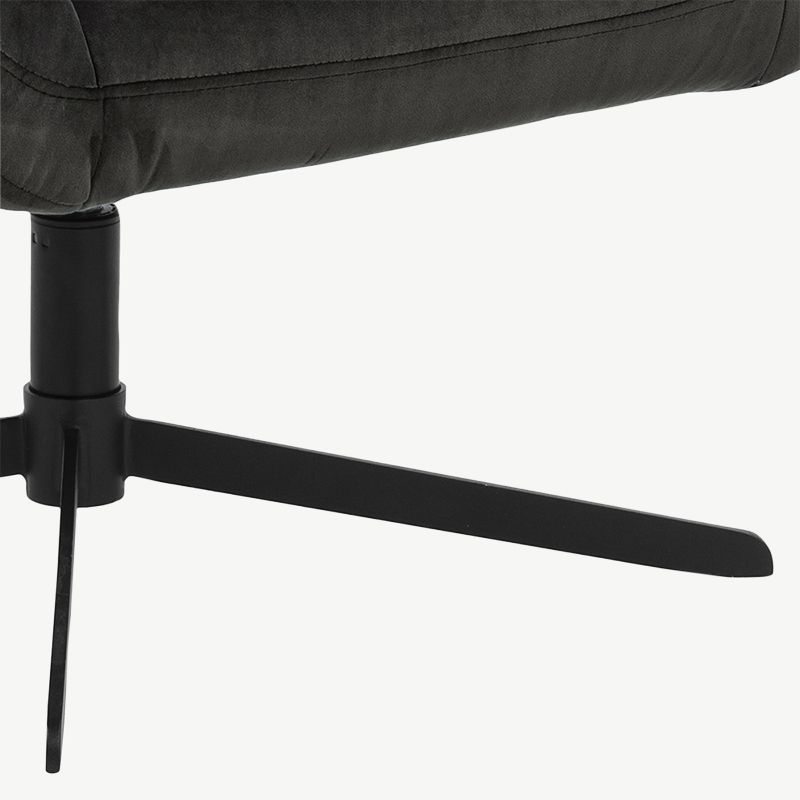 Elira Luxe Black Velvet Accent Chair