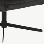 Elira Luxe Black Velvet Accent Chair