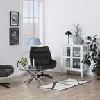 Elira Luxe Black Velvet Accent Chair