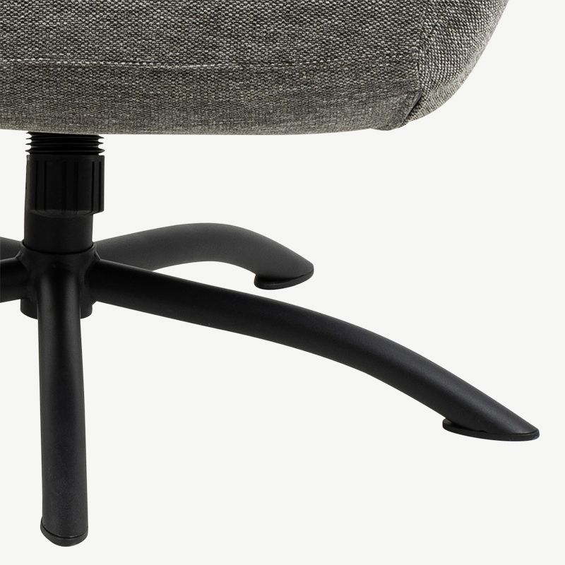 Grey Serenity Upholstered Lounge Chair with Ottoman