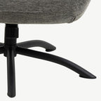 Grey Serenity Upholstered Lounge Chair with Ottoman