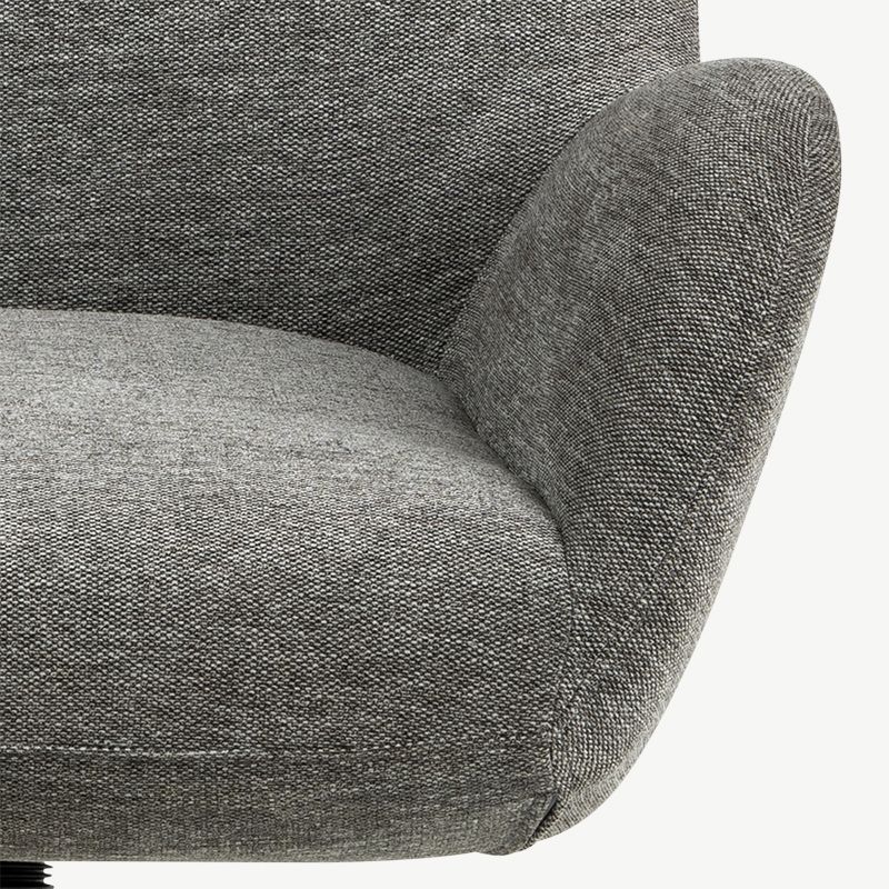 Grey Serenity Upholstered Lounge Chair with Ottoman