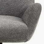 Grey Serenity Upholstered Lounge Chair with Ottoman