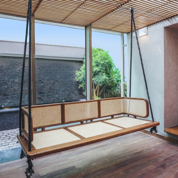 Breeze Cane Wood Swing