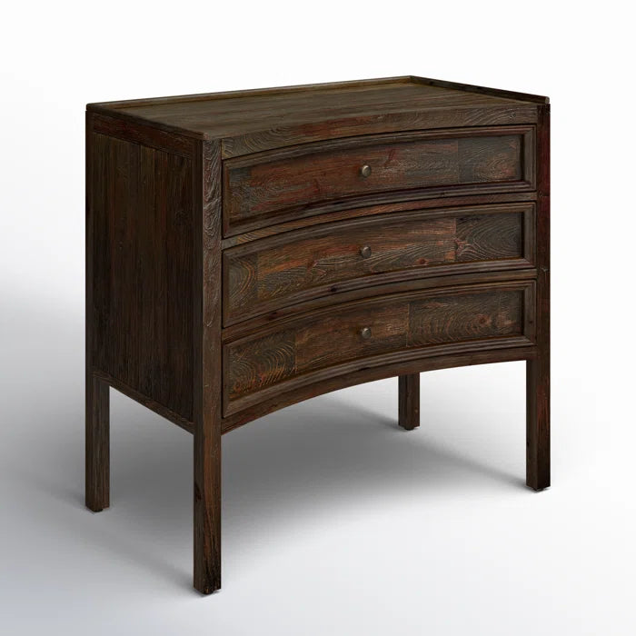 Elegant Curved Accent Chest of Drawers