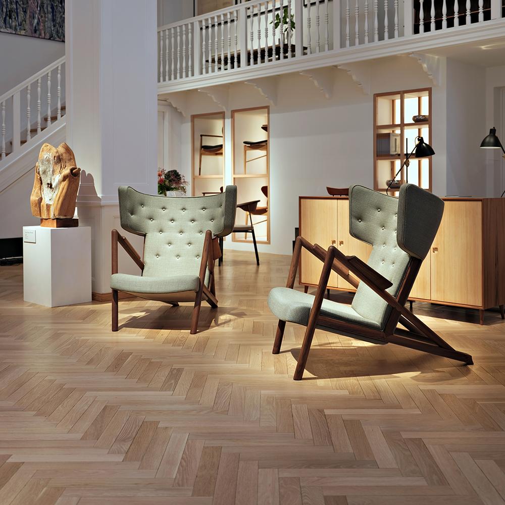 Essence Wood and Fabric Armchair