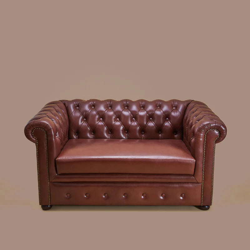 Brand New Vintage Luxe Leather Lounge Chair – Cognac Brown