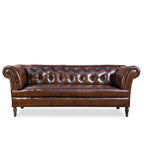 Oxford Classic Chesterfield Sofa in Tan Leather