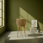 Whimsy Rattan Planter with Tripod Stand for Modern Decor