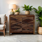 Rustic Allure Sheesham Wood Chest of Drawers