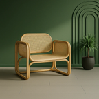 Lounge Chair with Whimsical Rattan Weave for Stylish Comfort