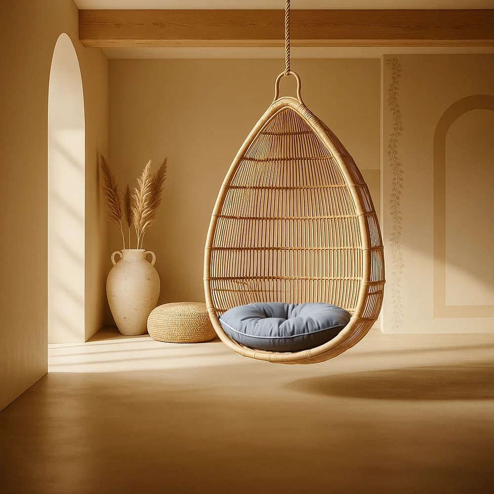 Swing Chair | Suspended Serenity Rattan Cocoon for Indoor & Outdoor