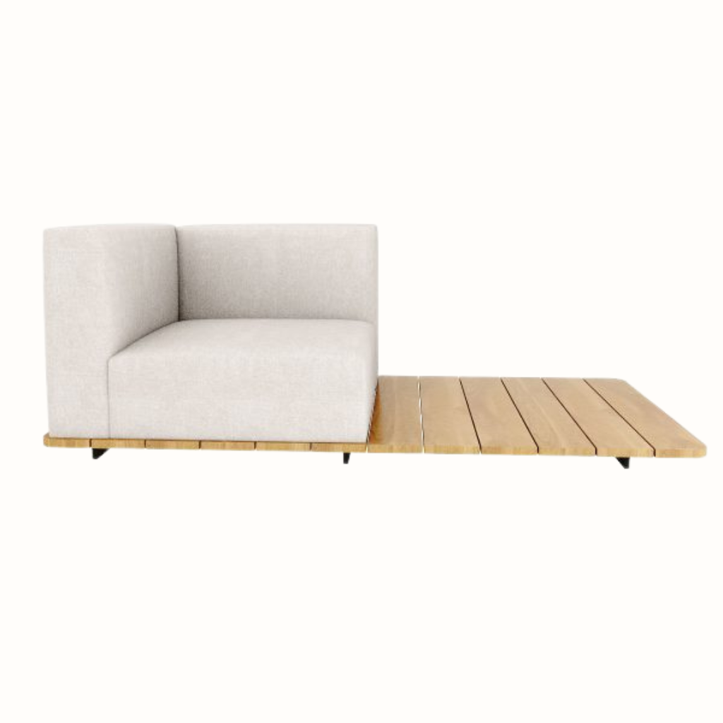 Right-Arm Single Seat Sofa with Back and Cushion