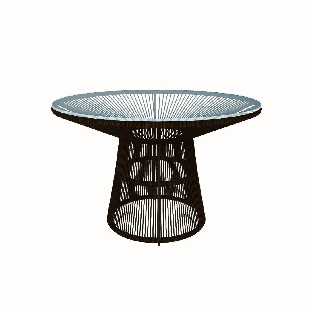 100 cm Round Glass Dining Table