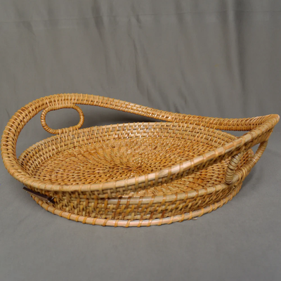 Harvest Hold - Artisan Made Rattan Tray