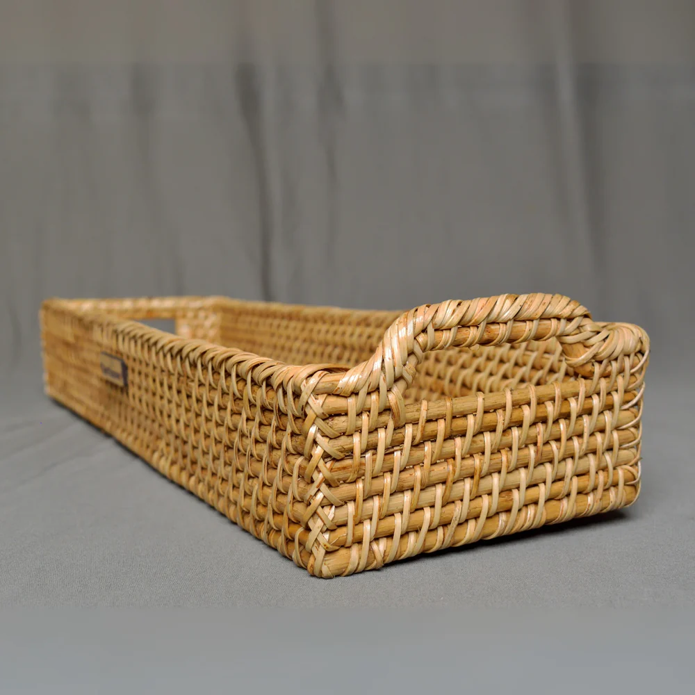 Aura Carry - Handwoven Rattan Tray