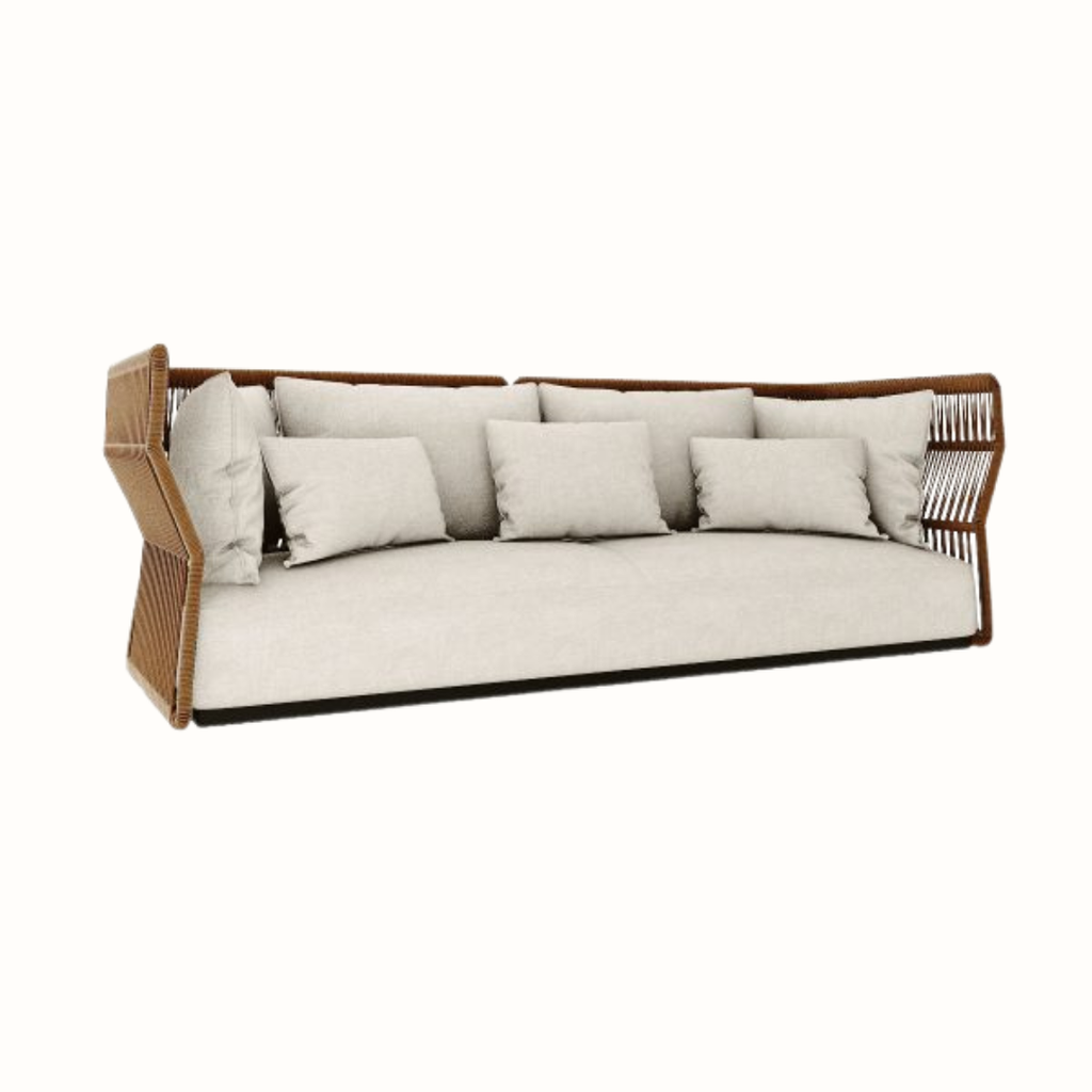 Cushioned 3-Seater Sofa