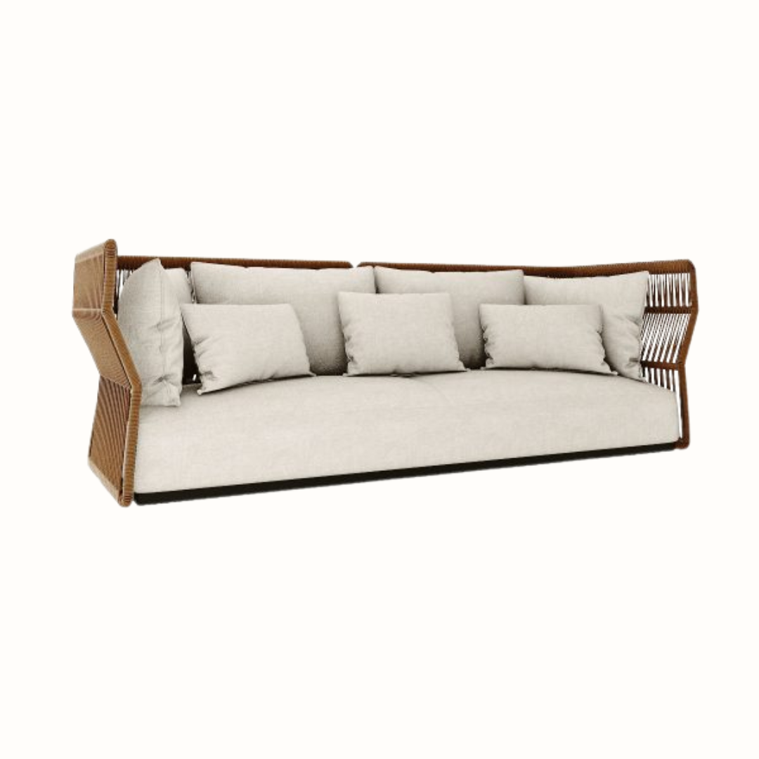 Cushioned 3-Seater Sofa