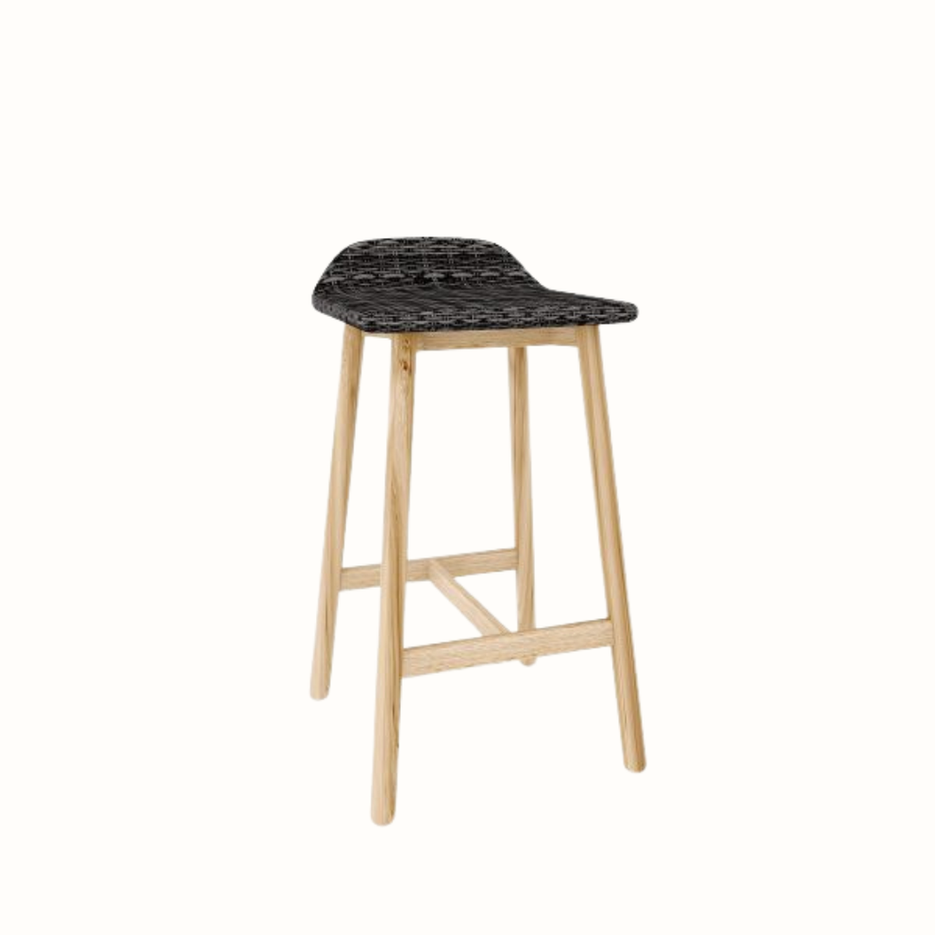 Upholstered bar counter stool