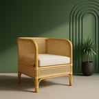 Lounge Chair | Nexus in Natural Rattan for Indoor & Outdoor