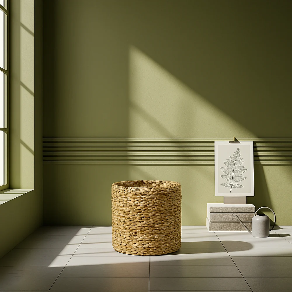 Planter with Kauna Grass Round Design | Verdi Collection