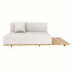 Right-Back Double Seat Sofa with Cushions