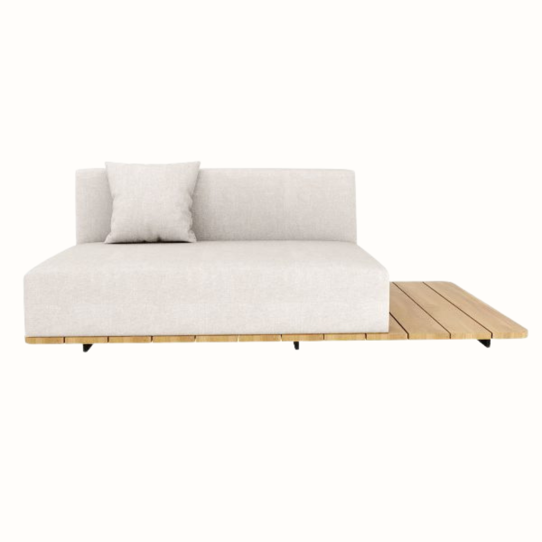 Right-Back Double Seat Sofa with Cushions
