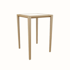 Glass-top bar table 75x75 cm