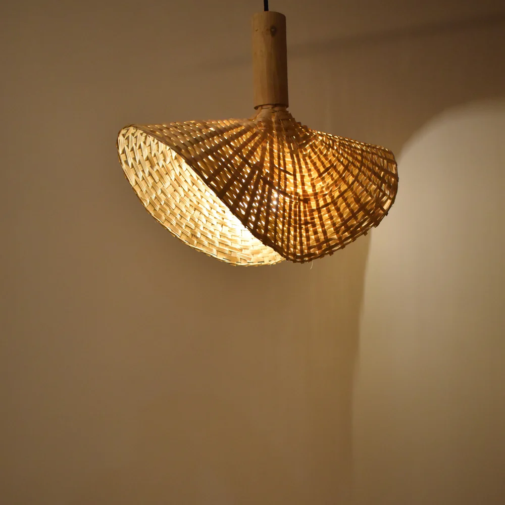 Japandi Dream Bamboo Hanging Lamp - Handwoven Pendant Light