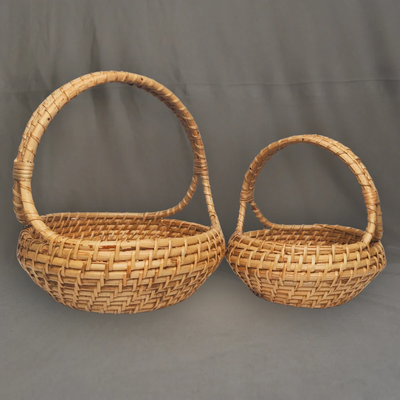 Fiesta - Handcrafted Rattan Basket with Handle