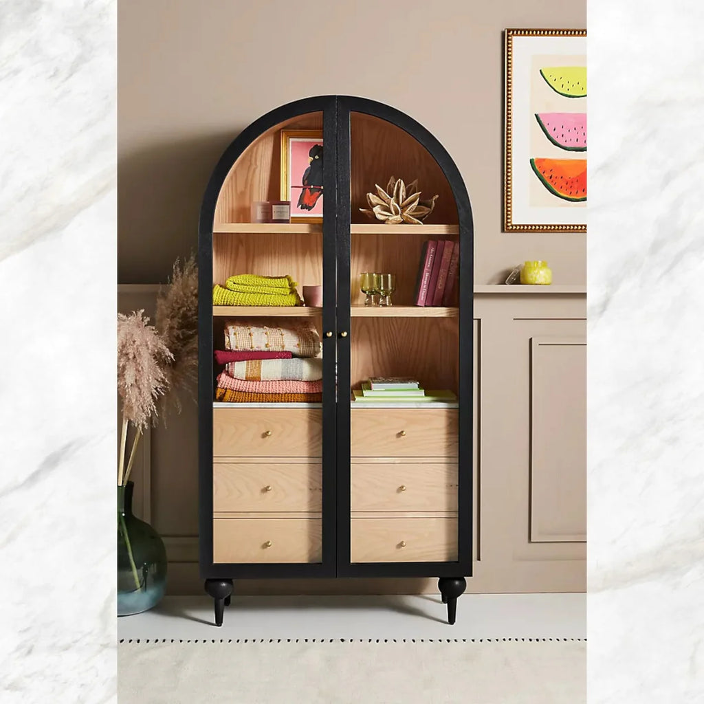 Stylish Black Victorian Storage Cupboard