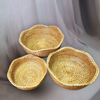 Trio Wicker - Natural Rattan Basket Set (Set of 3)