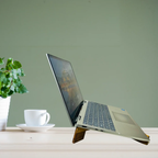 Laptop Stand Bamboo Ergonomic Riser | Sleek Desk Organizer