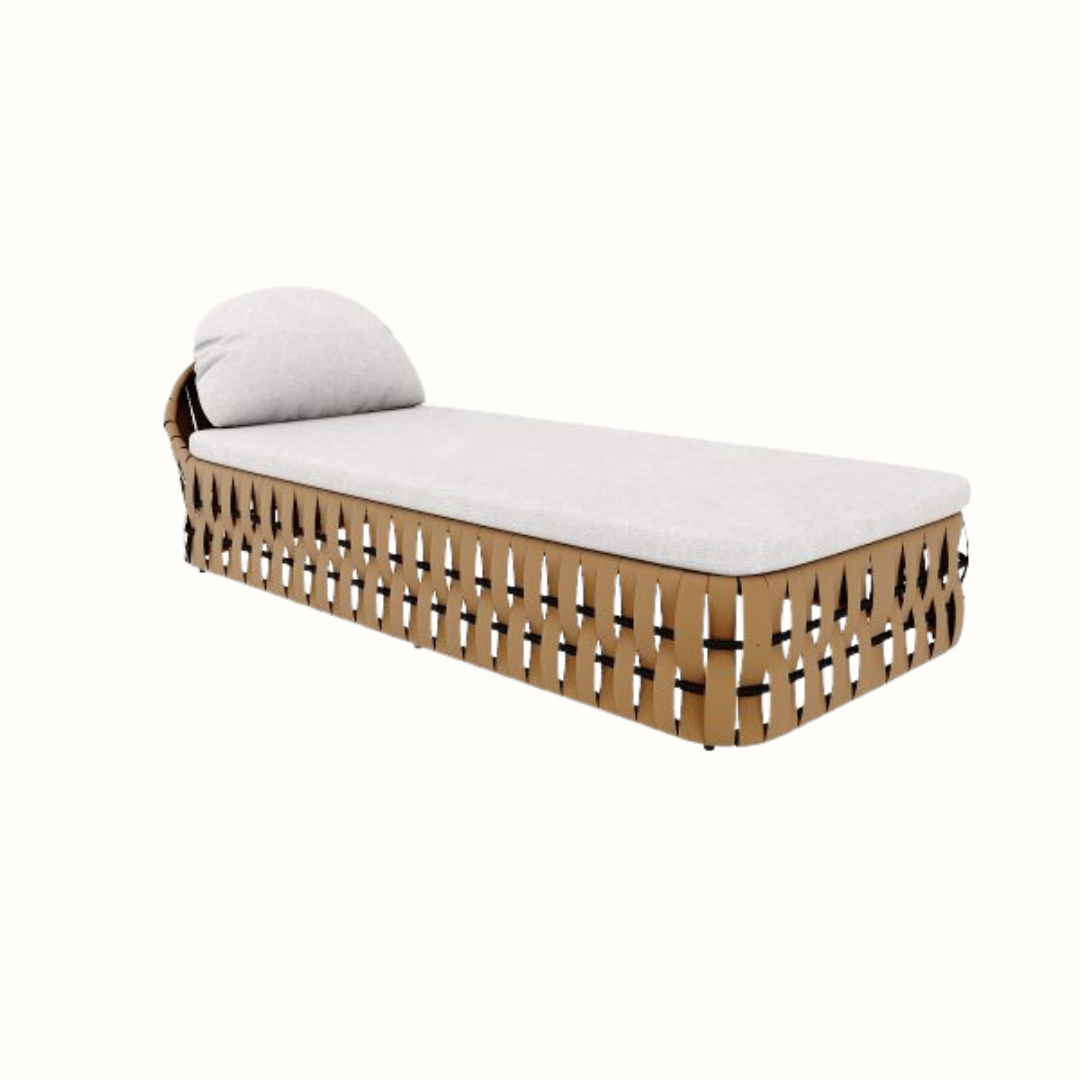 Adjustable Sun Bed with Cushion