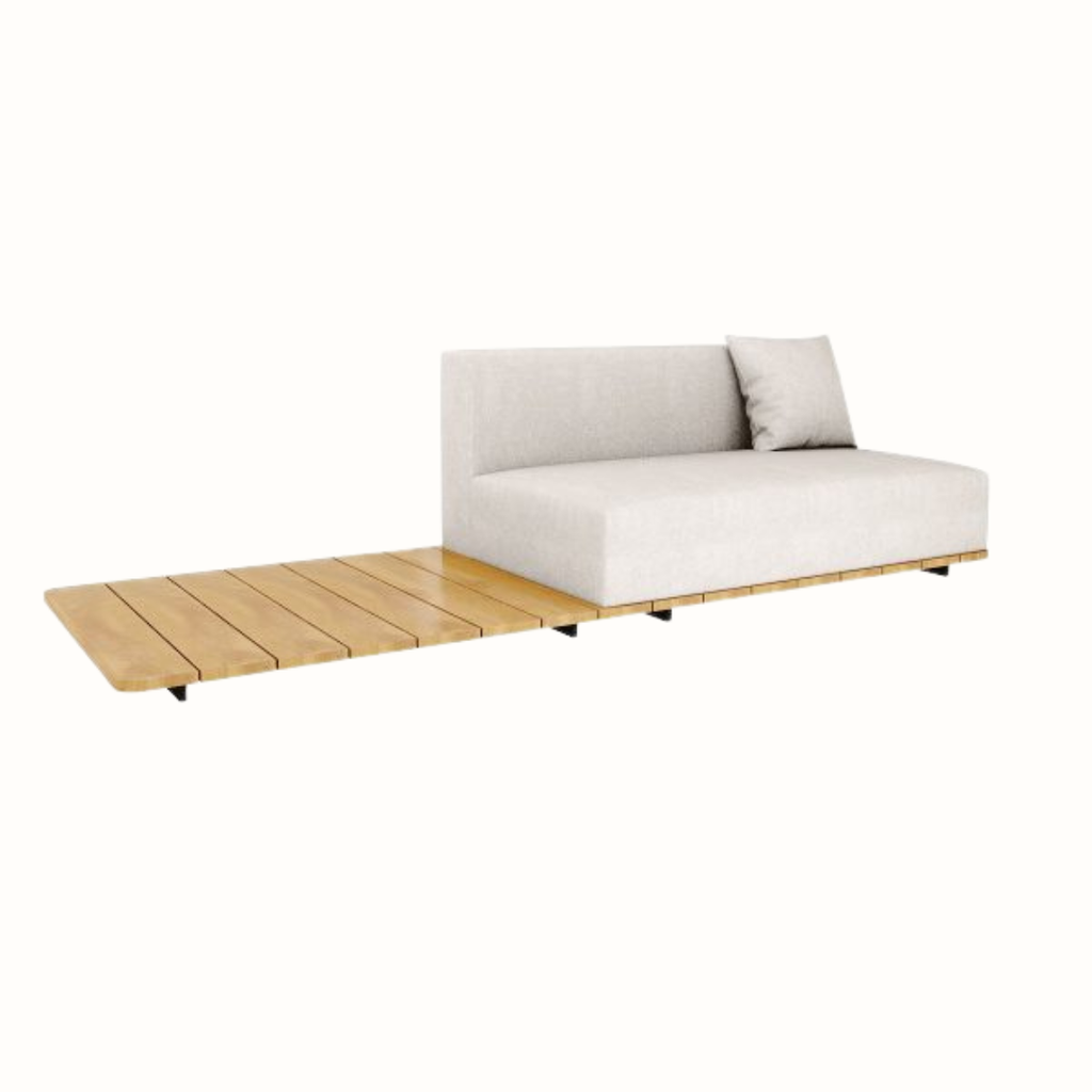 Left-Back Double Seat with Cushions