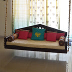 Teak Swing with Lotus Backrest Design