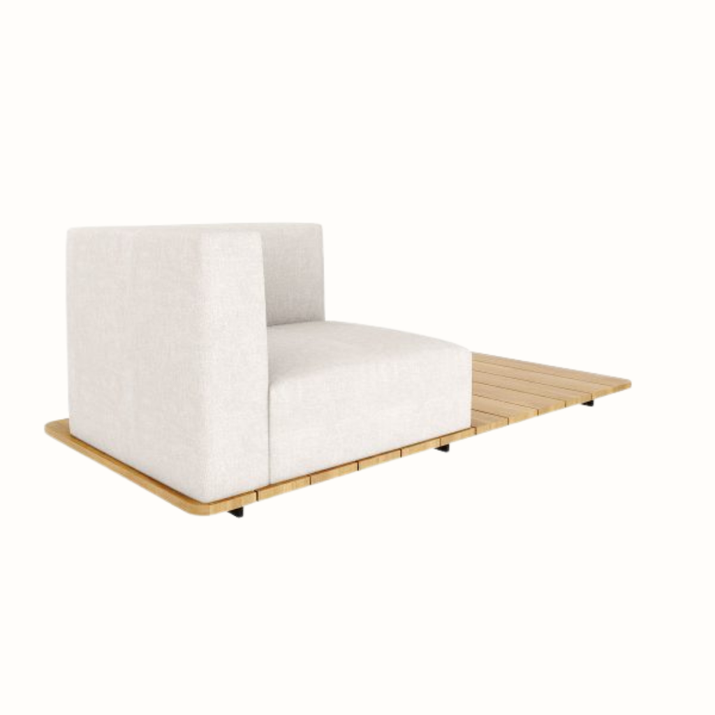 Right-Arm Single Seat Sofa with Back and Cushion