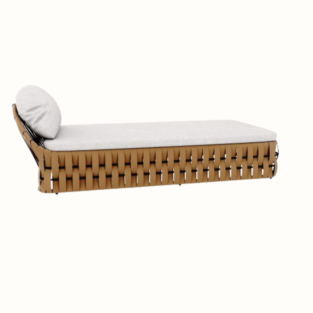 Adjustable Sun Bed with Cushion