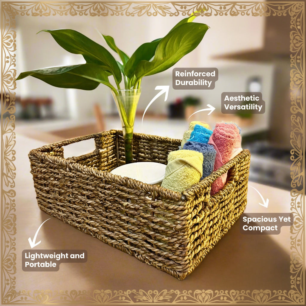 Organizer with Water Hyacinth | HydraWeave Storage Box
