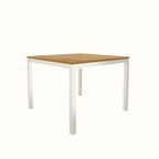 Teak-top dining table