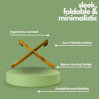 Laptop Stand Bamboo Ergonomic Riser | Sleek Desk Organizer