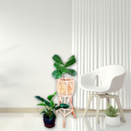 Whimsy Rattan Planter with Tripod Stand for Modern Decor