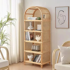 Storage Rack with Weave Wonder Natural Rattan Shelves