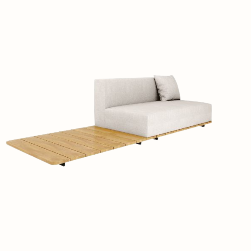 Left-Back Double Seat with Cushions